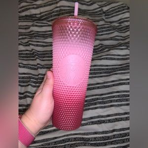 Ombré Pink Studded Starbucks Tumbler💗